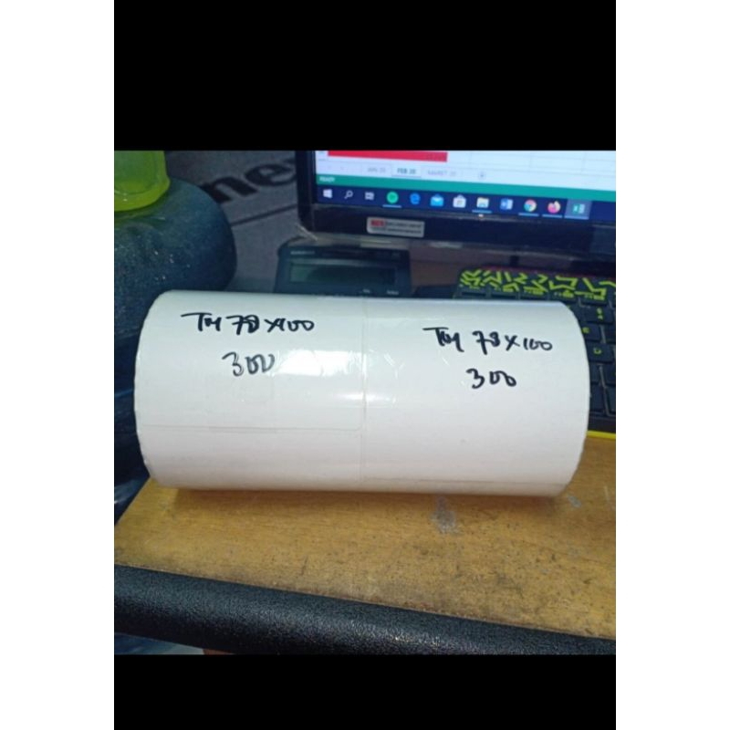 

KERTAS STICKER LABEL THERMAL BARCODE 78X100 ISI 300PCS KOOR 1 INCH