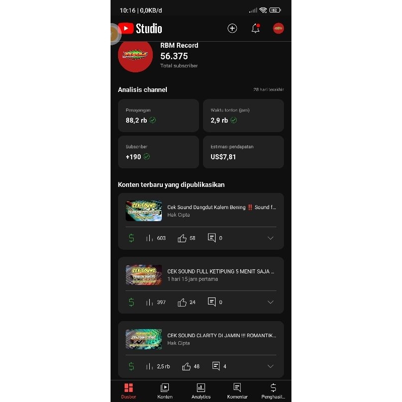 JUAL AKUN YOUTUBE 3 AKUN AKTIF 56,K, 21,6K,10,4K SUBSCRIBER 1 ADSENSE MONETISASI AKUN REAL SUDAH PIN