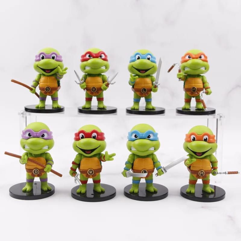 figure kura Kura Ninja Turtles set 8 pcs