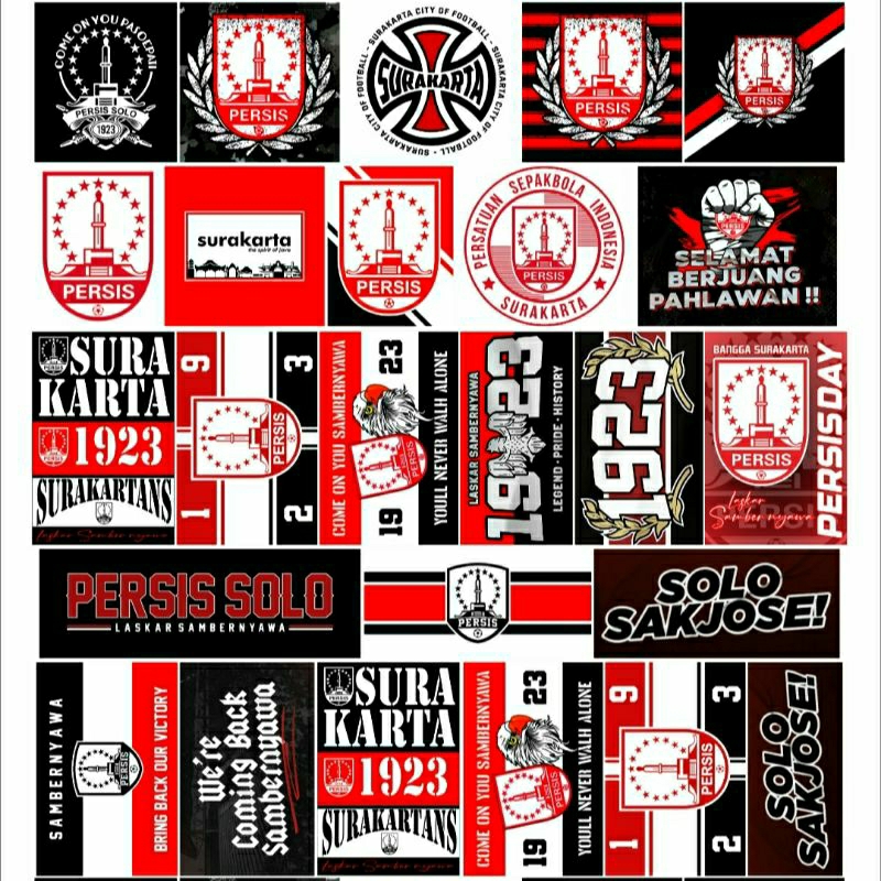 

24pcs stiker persis solo