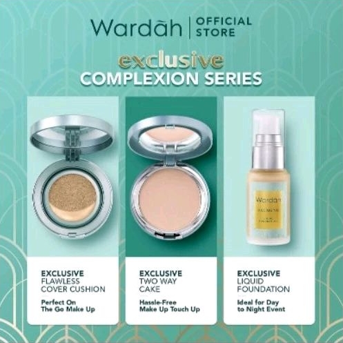 Wardah Exclusive Makeup Series, foundation,cushion, two way cake,blush on, eyeshadow