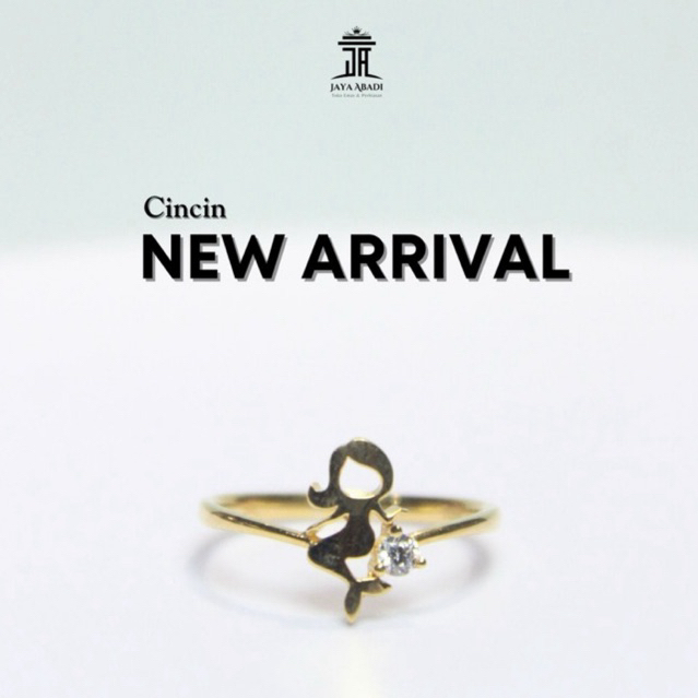 cincin mermaid tanggung emas 16k 700