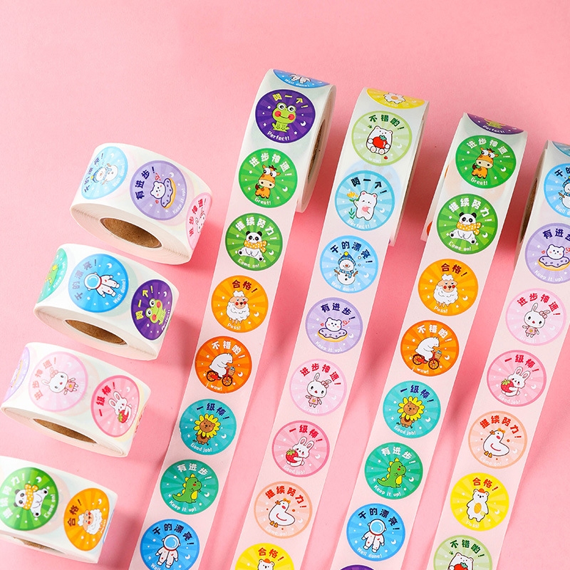 

1SET ISI 200 DAN 500 STICKER ROLL MOTIF KARTUN LUCU / STICKER ROLL MOTIF BUNNY AND GIRL KAWAII