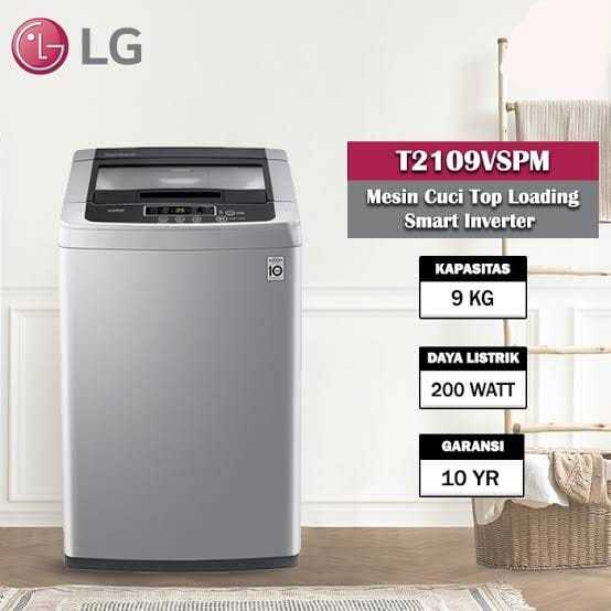 LG Mesin Cuci Top Loading 9KG - T2109VSPM