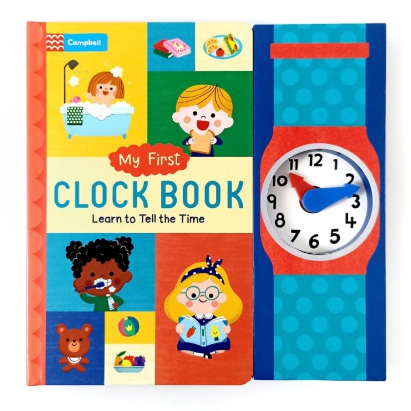 Buku Boardbook My First Clock Book Campbell Belajar Membaca Jam