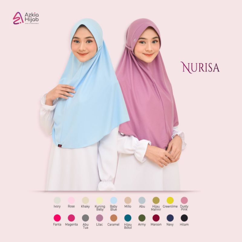 Hijab instan pad tali/Nurisa by Azkia Hijab size M