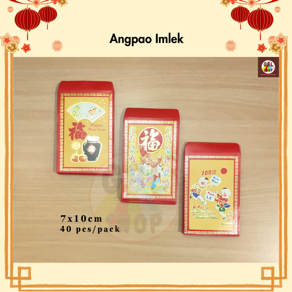 

Angpao Tahun Baru Imlek 7x10 Angpau Sincia Pendek ( isi 40 pcs )