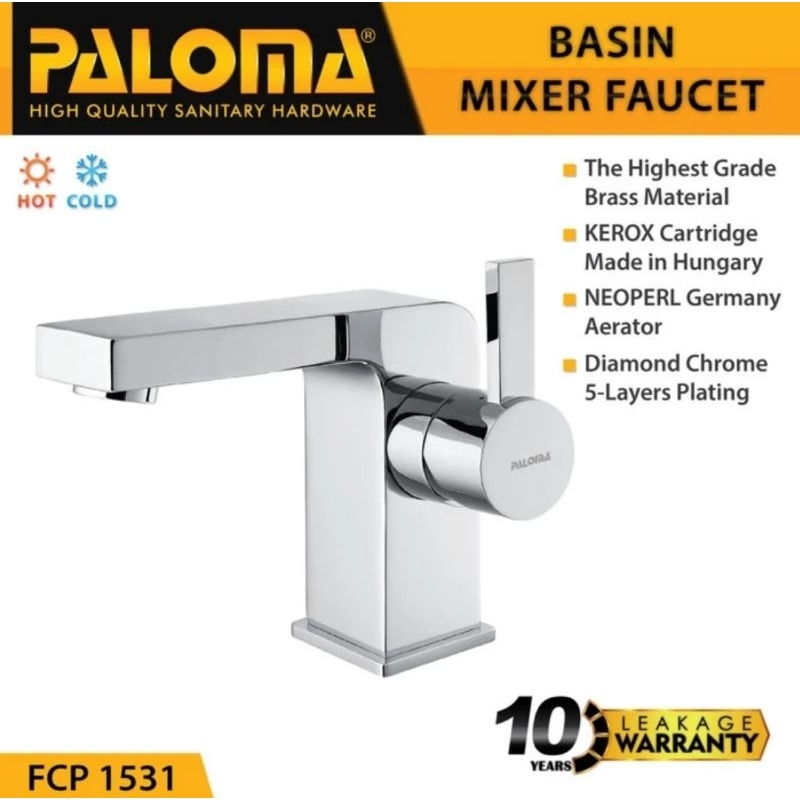 PALOMA FCP 1531 Keran Mixer Wastafel Cuci Tangan Panas Dingin Kran Air Panas Dingin