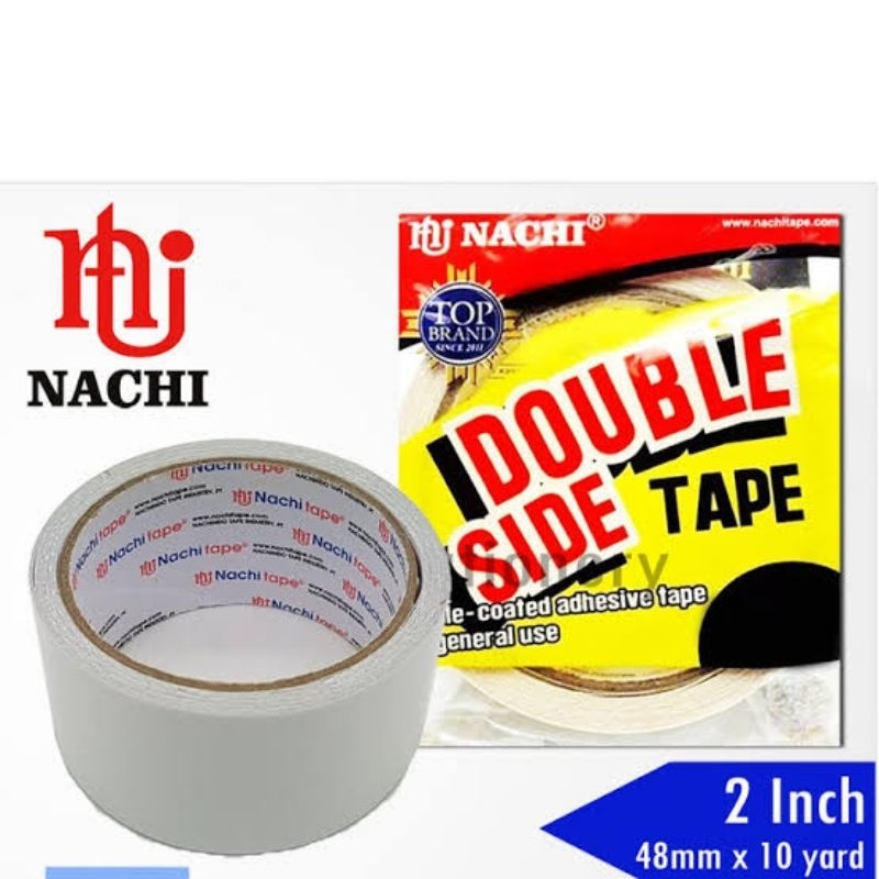 

Isolasi Double Tape Nachi ukuran 48mm atau 2 inch x 10 yard. Perekat dua sisi yang serbaguna.