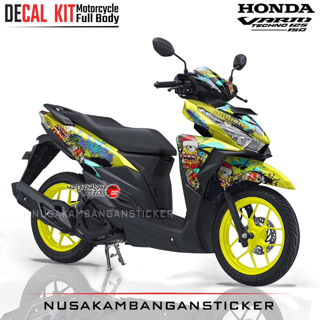 Decal Stiker All New Vario 125-150 Minion Zombie Kuning Sticker Full Body