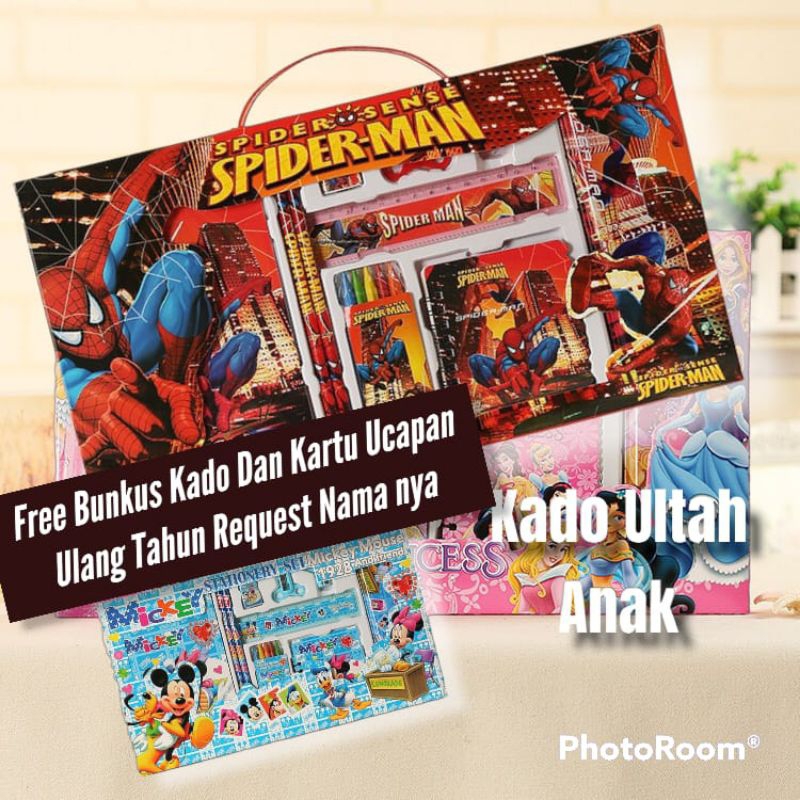 

Kado Ulang Tahun Anak Satu Set Alat Tulis Anak Laki Laki Dan Perempuan Berkarakter Free Packing Aman