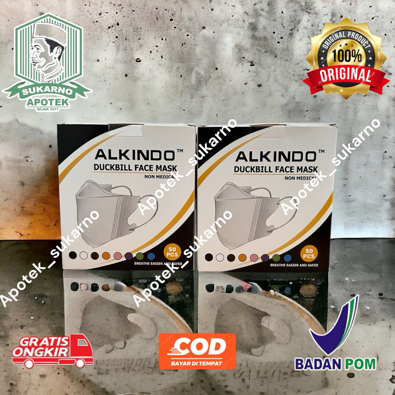 MASKER DUCKBIL HITAM ALKINDO 1 KOTAK