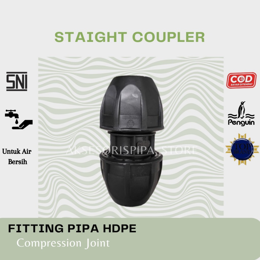 Sambungan PIPA hdpe 2 inchi atau Fitting PIPA hdpe coupler 63MM
