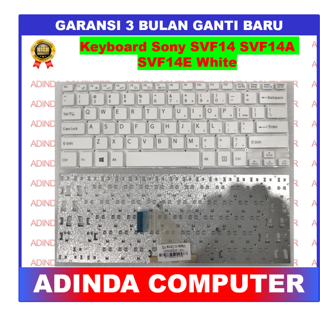 Keyboard Sony SVF14 SVF143 SVF142C29 SVF142C1WW SVF142C29M 14E White