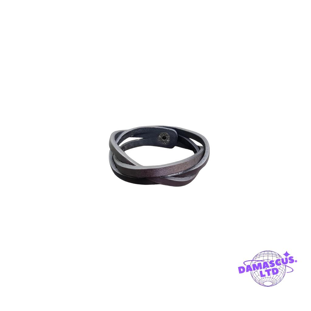 Gelang Kulit Fashion Idaman Pria Wanita 2 Llilit Bracelet Leather Vintage
