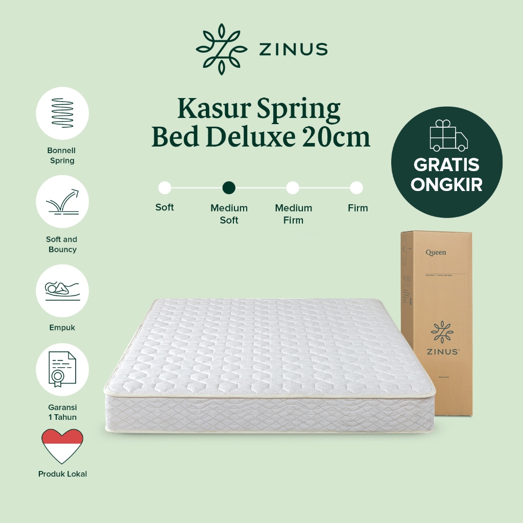 [GRATIS ONGKIR] Kasur Spring Bed Zinus Deluxe Tempat Tidur In a Box