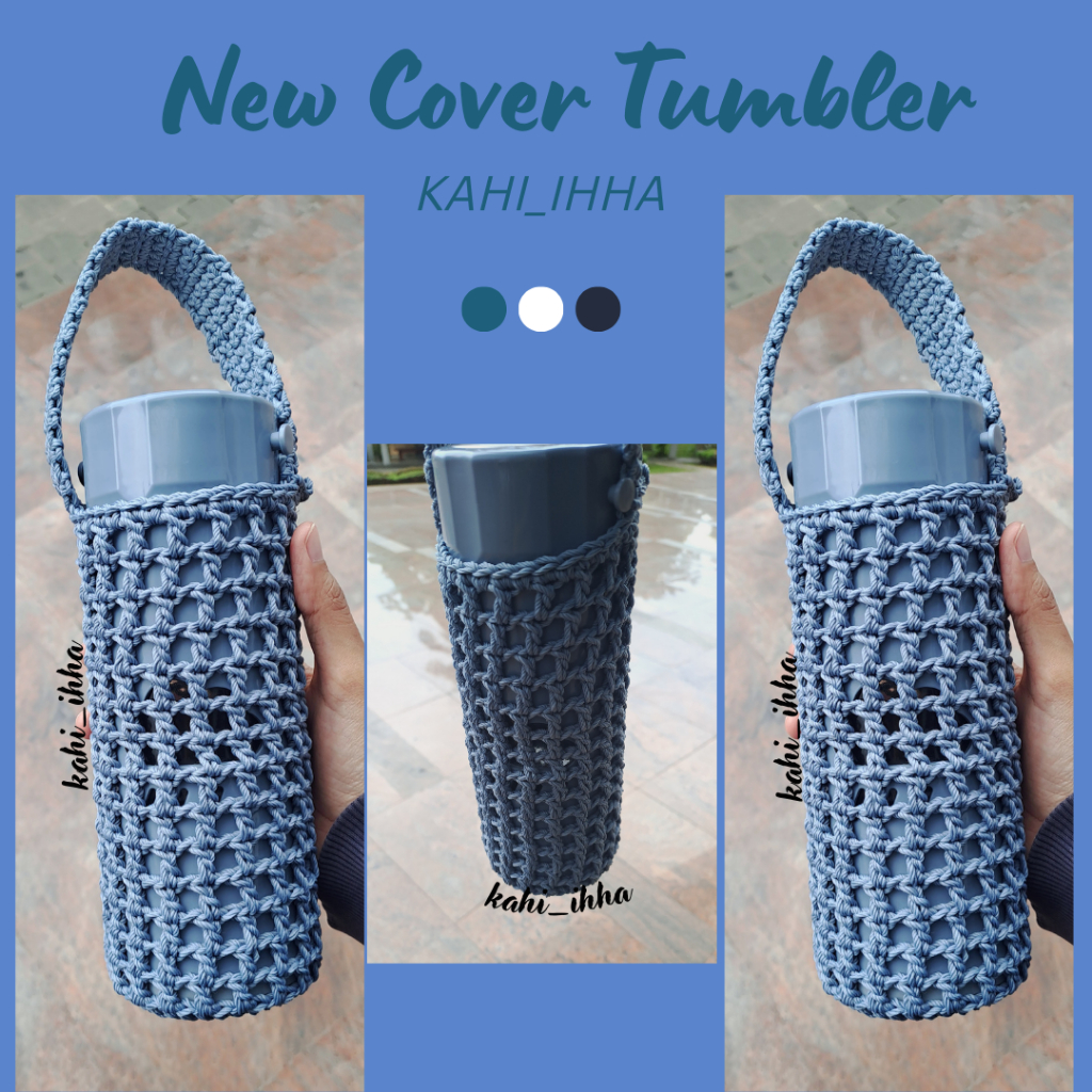 Tumbler cover rajut I Sarung rajut botol minum I tumbler cover