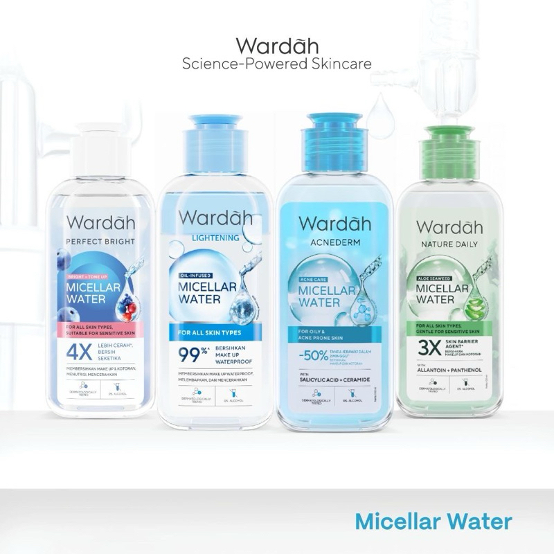 Wardah Micellar Water Make Up Remover Pembersih Make Up Wajah [BPOM]