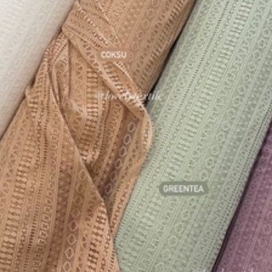 Kain Brokat Meteran  Kain Brukat Motif Salur Raya