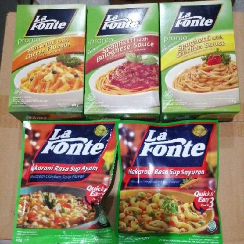 

lafonte la fonte pronto sup macaroni spaghetti instant