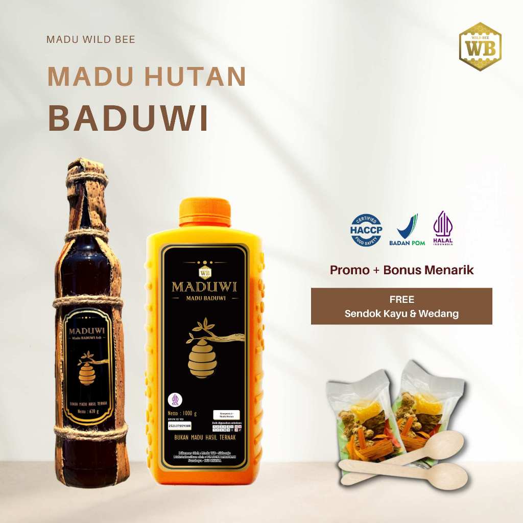 

Madu Wild Bee - Madu Baduwi 620gr & 1000gr - Madu Hutan