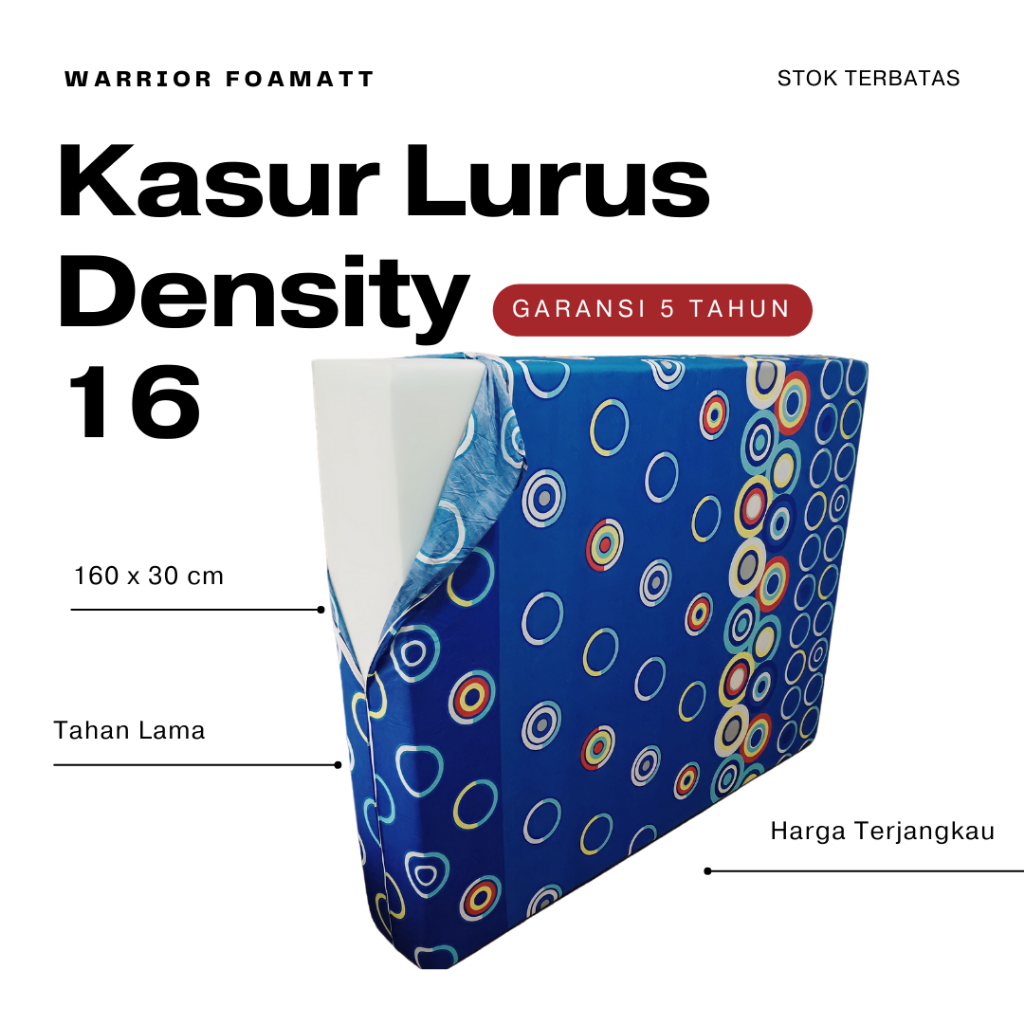WARRIOR KASUR BUSA LANTAI 200x160cm Tebal 30cm | Matras Busa Tebal | Kasur Bed