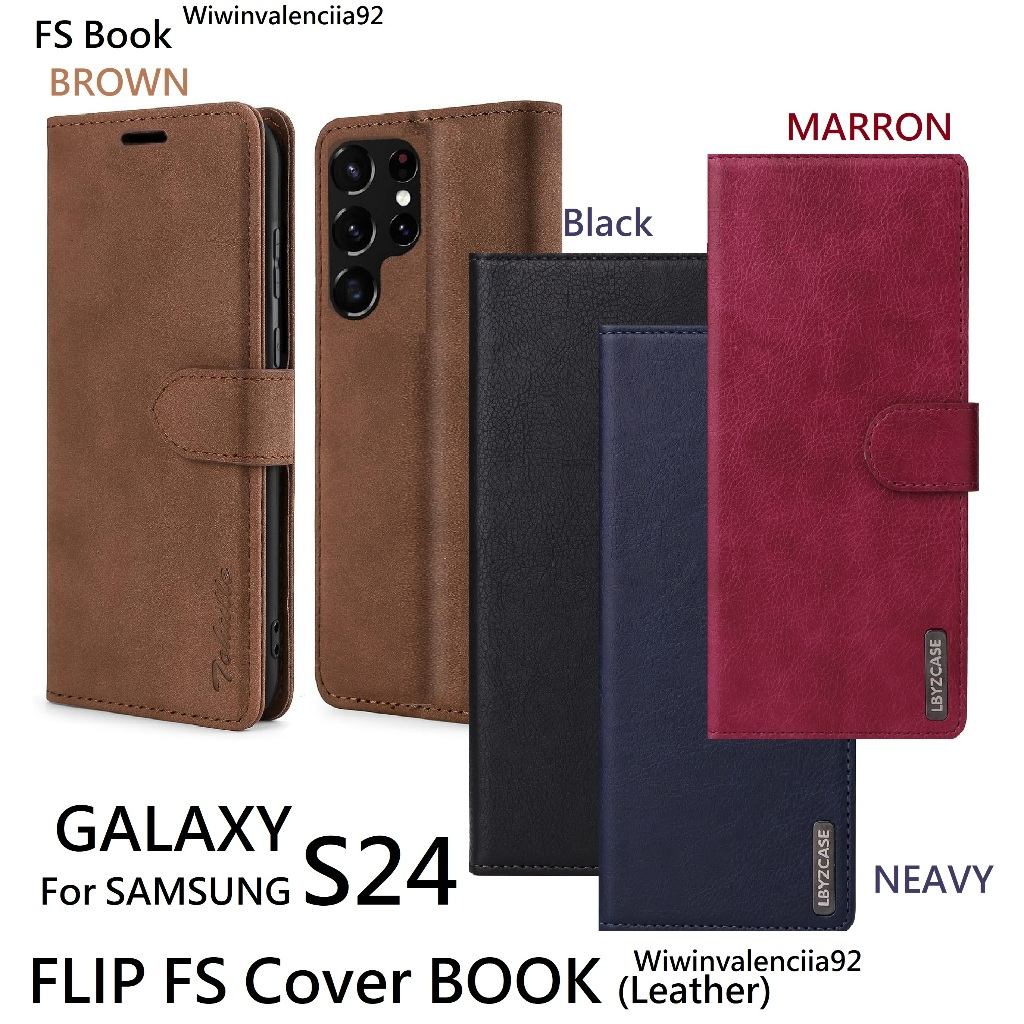 Sarung Buku KULIT SAMSUNG S25 Edge S25FE S25+ S24Ultra S24 S24+ S23 S23FE S22 ULTRA S21 S20 FE SMART
