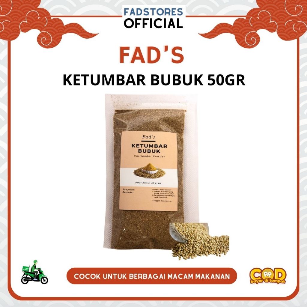 

Ketumbar Bubuk 50gr - Corriander Powder 50gr - Fad's Rempah Bubuk - Rempah JSR