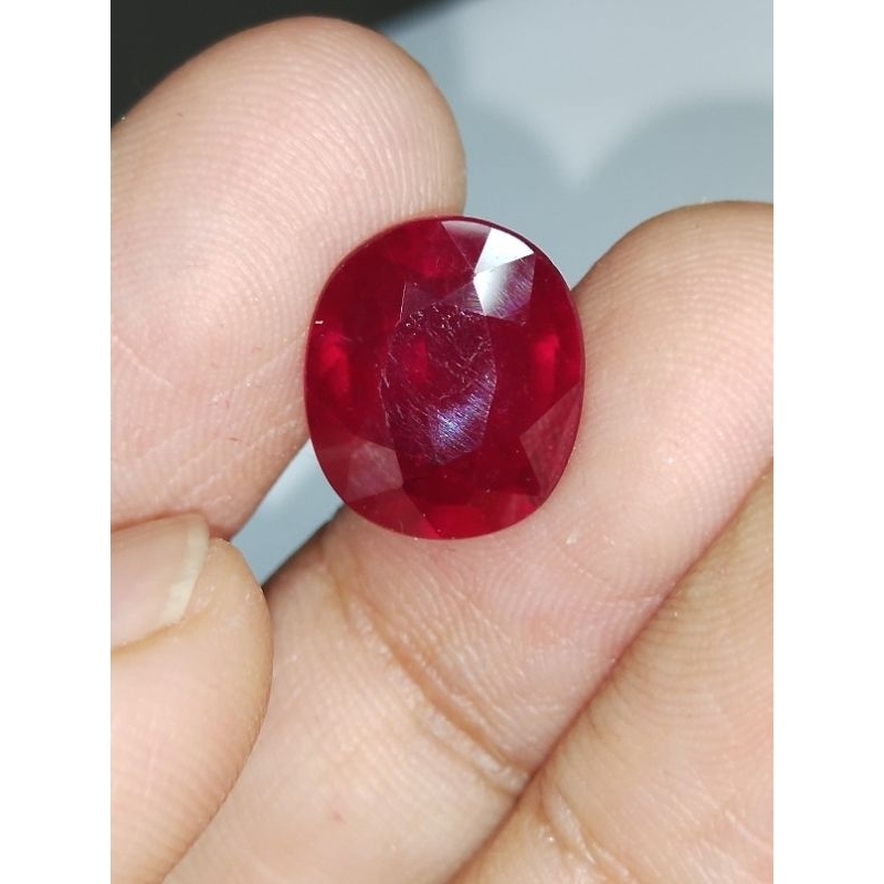 Natural Ruby Pigeon Blood 12x10x6 mm 7.65 Ct Merah HQ Jumbo Super Oval Cutting Asli Code 691