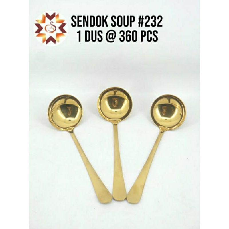 Sendok Sup Gold.Sendok Kuah Gold Centong Kuah Gold.Sendok Gold .Centong Sup/Centong/Irus/Skimmer Gol