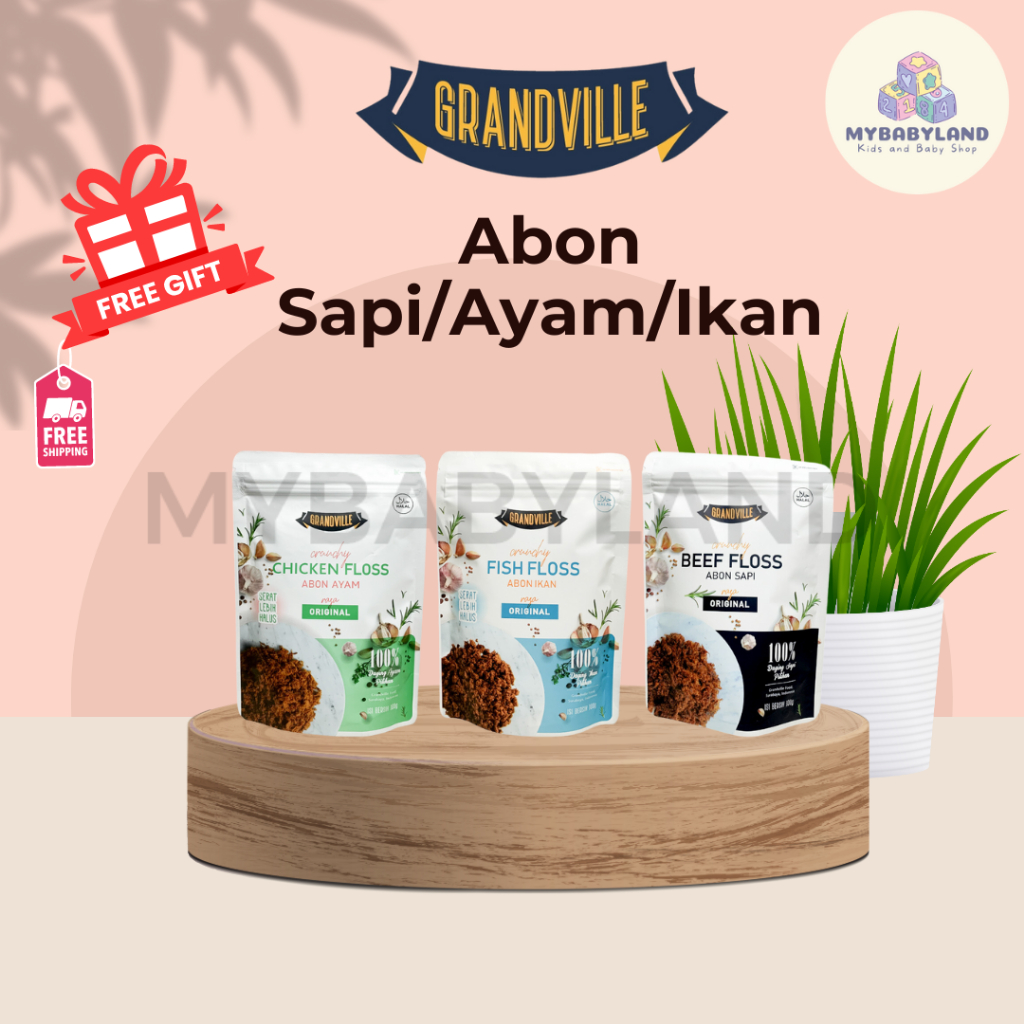 

Grandville Abon Sapi | Abon Ayam | Abon Ikan | Crunchy Beef Floss | Chicken Floss | Fish Floss Original | 100gr