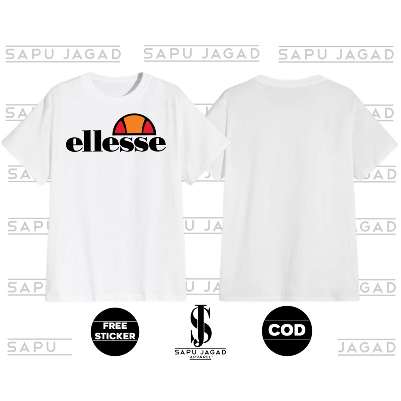 KAOS ELLESSE CASUAL // KAOS CASUAL HOOLIGANS Versi PUTIH