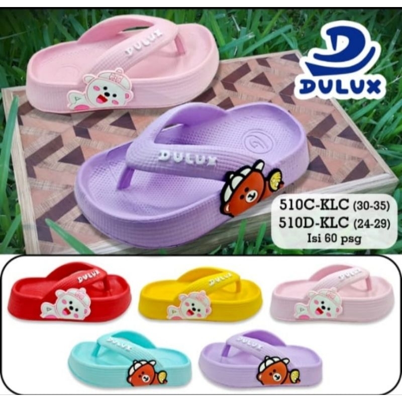 sandal jepit anak sandal dulux 510C-KLC sandal motif kelinci sandal terbaru size 30-35