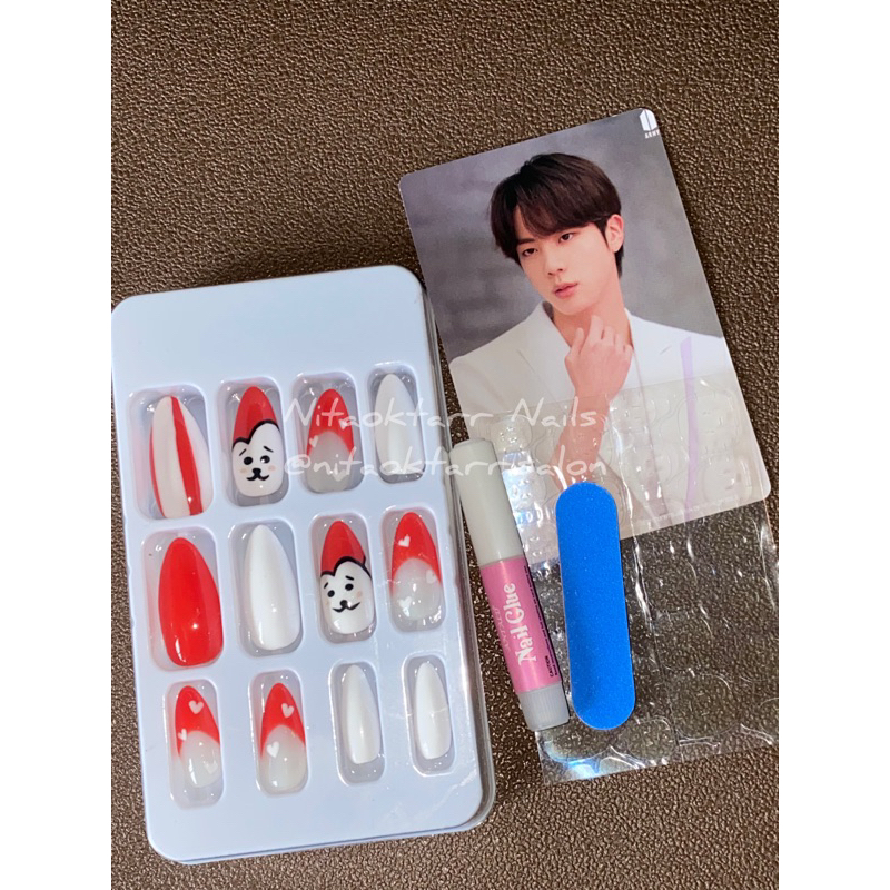 BTS Fake Nails SEOKJIN RJ
