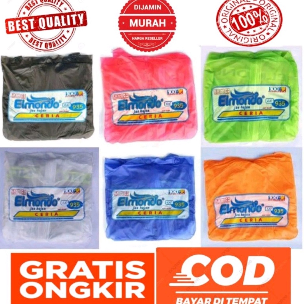 bU Elmondo Jas Hujan 935 JAKET CELANA Elmondo Ceria 935 Jas Hujan Elmondo Bahan Karet Murah Jas Huja