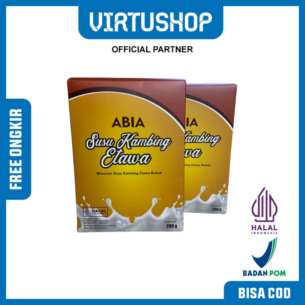 

ABIA minuman susu kambing etawa bubuk rasa original 200 gram HALAL|BPOM