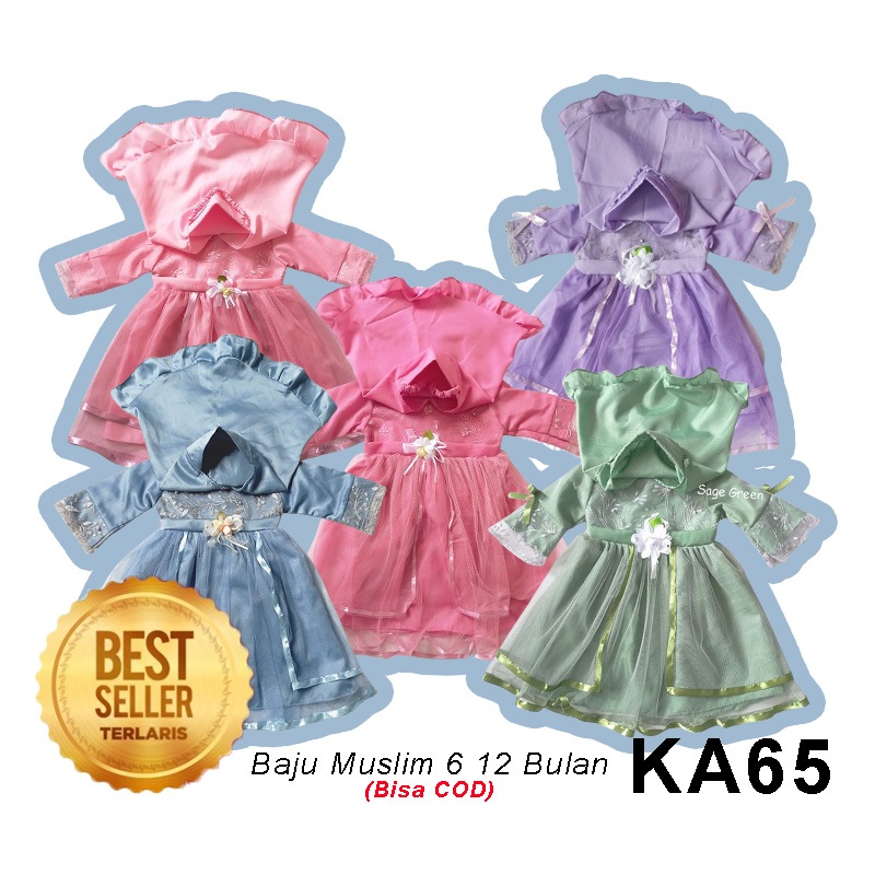 Setelan Gamis Dan Kerudung Baju Denim Anak Perempuan 1 Tahun Gamis Biru Denim 2 3 Tahun Baju Hari Ra