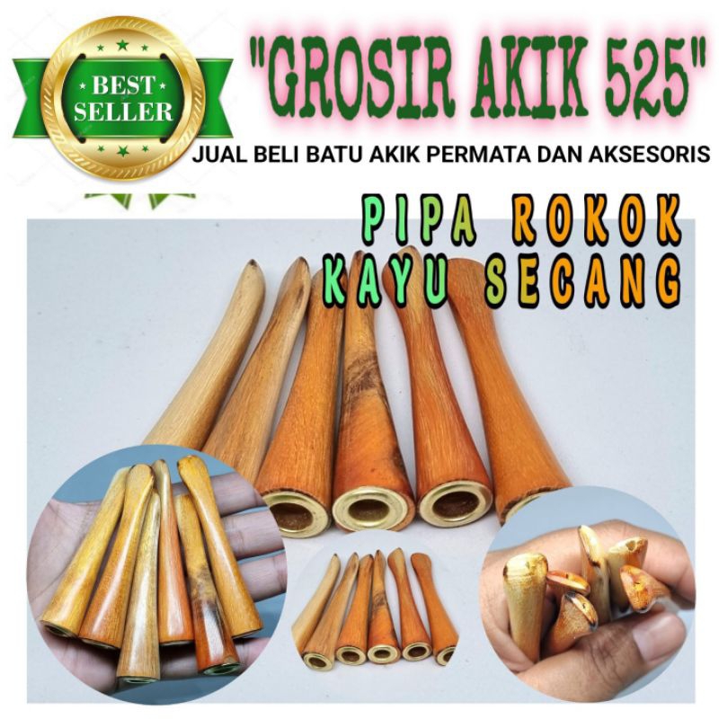 once pipa kayu secang pendek lubang multi