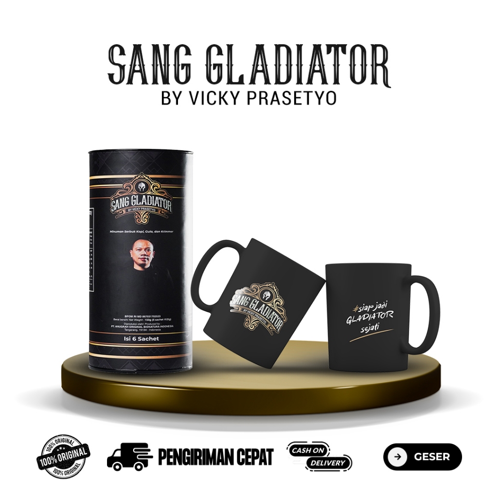 

Sang Gladiator Coffee By Vicky Prasetyo Kopi X Mug Ekslusif Paket Gladiator Limited