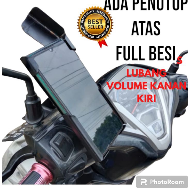 holder hp motor besi spion di lengkapi penutup atas lubang volume kanan kiri t Murah