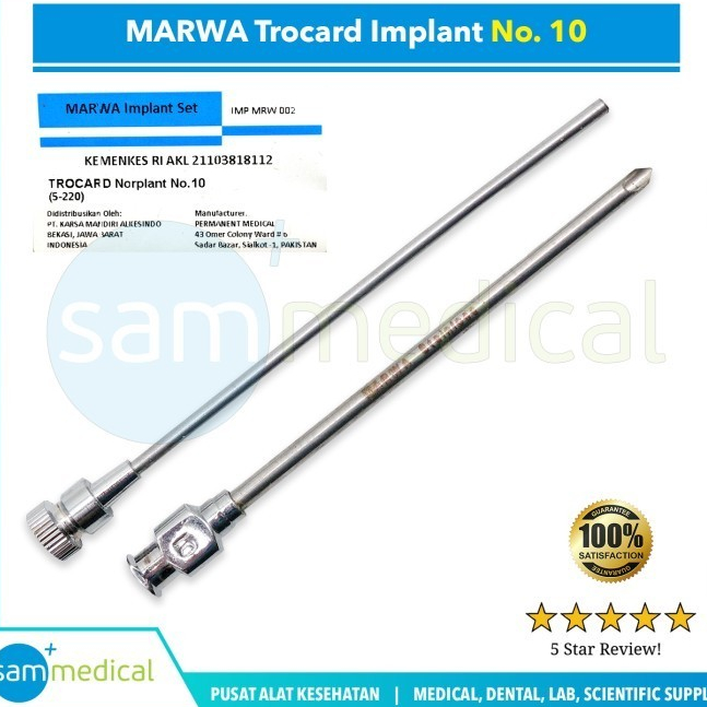 MARWA Trocard Implant / Alat Pasang KB  No. 10