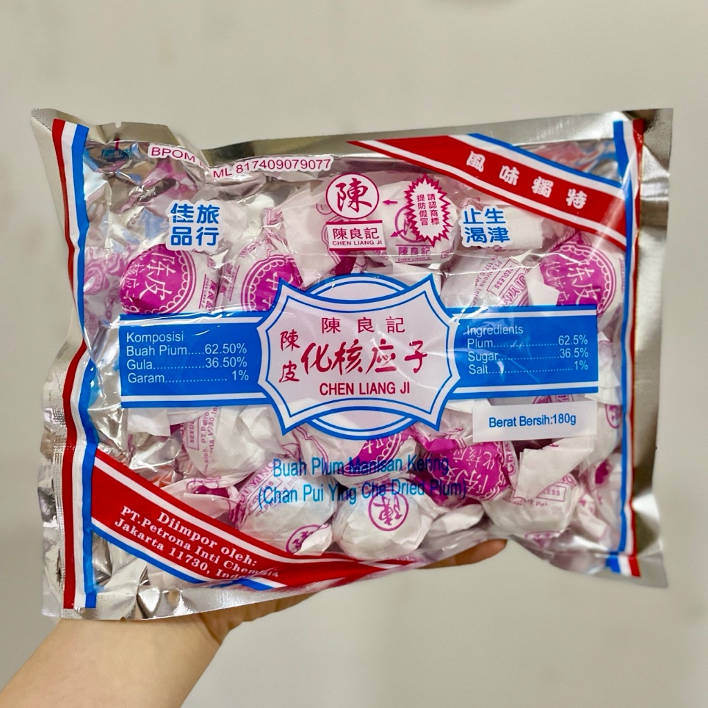 

Manisan Plum Tanpa Biji Chen Liang Ji / Buah Plum Kering Imlek 400GR