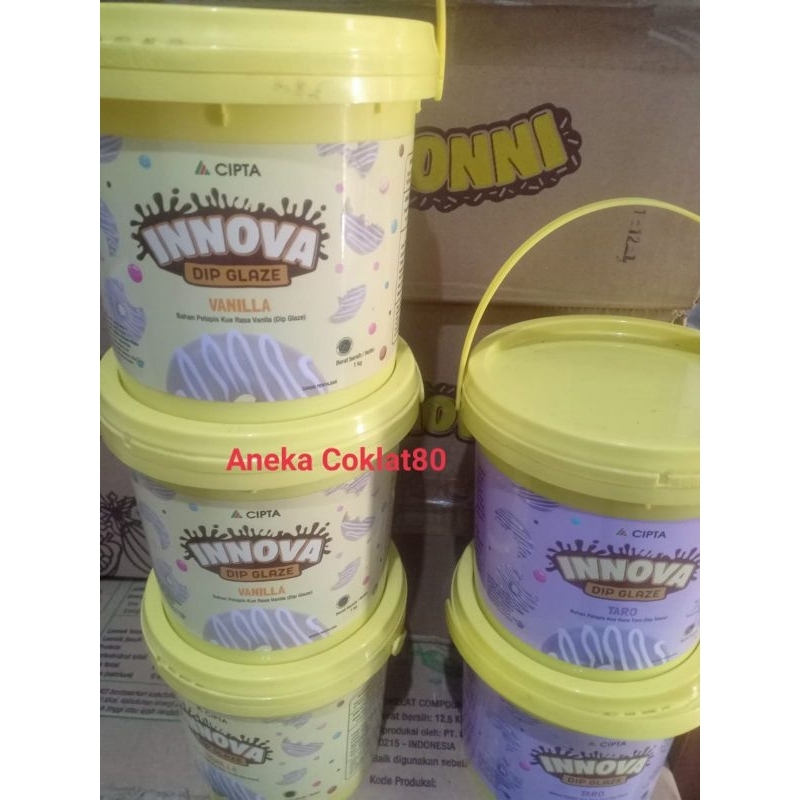 

Dip Glaze olesan selai Innova rasa vanila 1kg