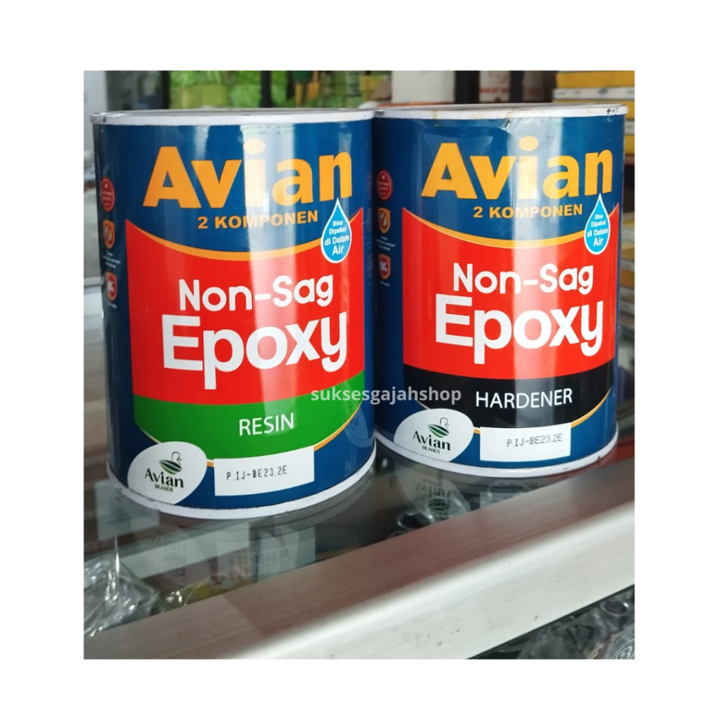 LEM EPOXY NON SAG AVIAN 2 KOMPONEN (HARDENER & RESIN) - 1600 GRAM