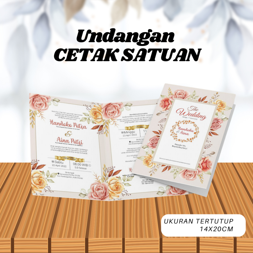 CETAK UNDANGAN SATUAN UNTUK IJIN - UNDANGAN PERNIKAHAN