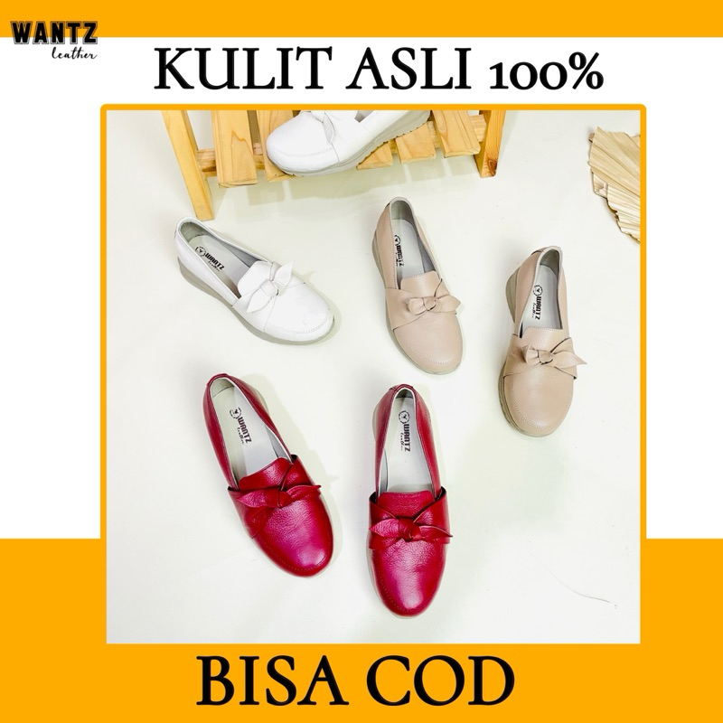 SEPATU WANITA Kulit Asli Garut SEPATU WANITA Wedges Kulit Asli Model PITA - WANTZ