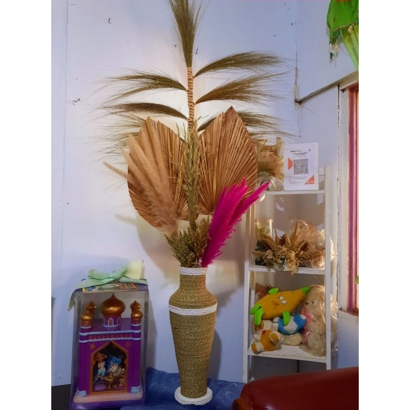 paket jumbo/BUNGA KERING/ DAUN SADENG/ PAMPAS BULU/PAMPAS RAYUNG