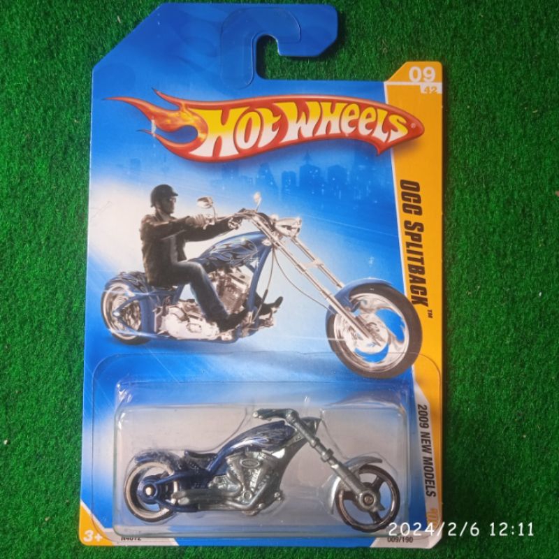 hot wheels Harley biru occ splitback sepeda motor cycle FE AKTA first
