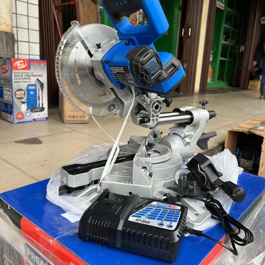 MITER SAW MITTERSAW BATERAI CORDLESS MITER SAW