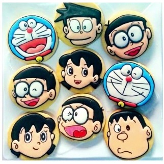 

VALERICIOUS Butter Cookies Kue Kukis Hias Tema Doraemon